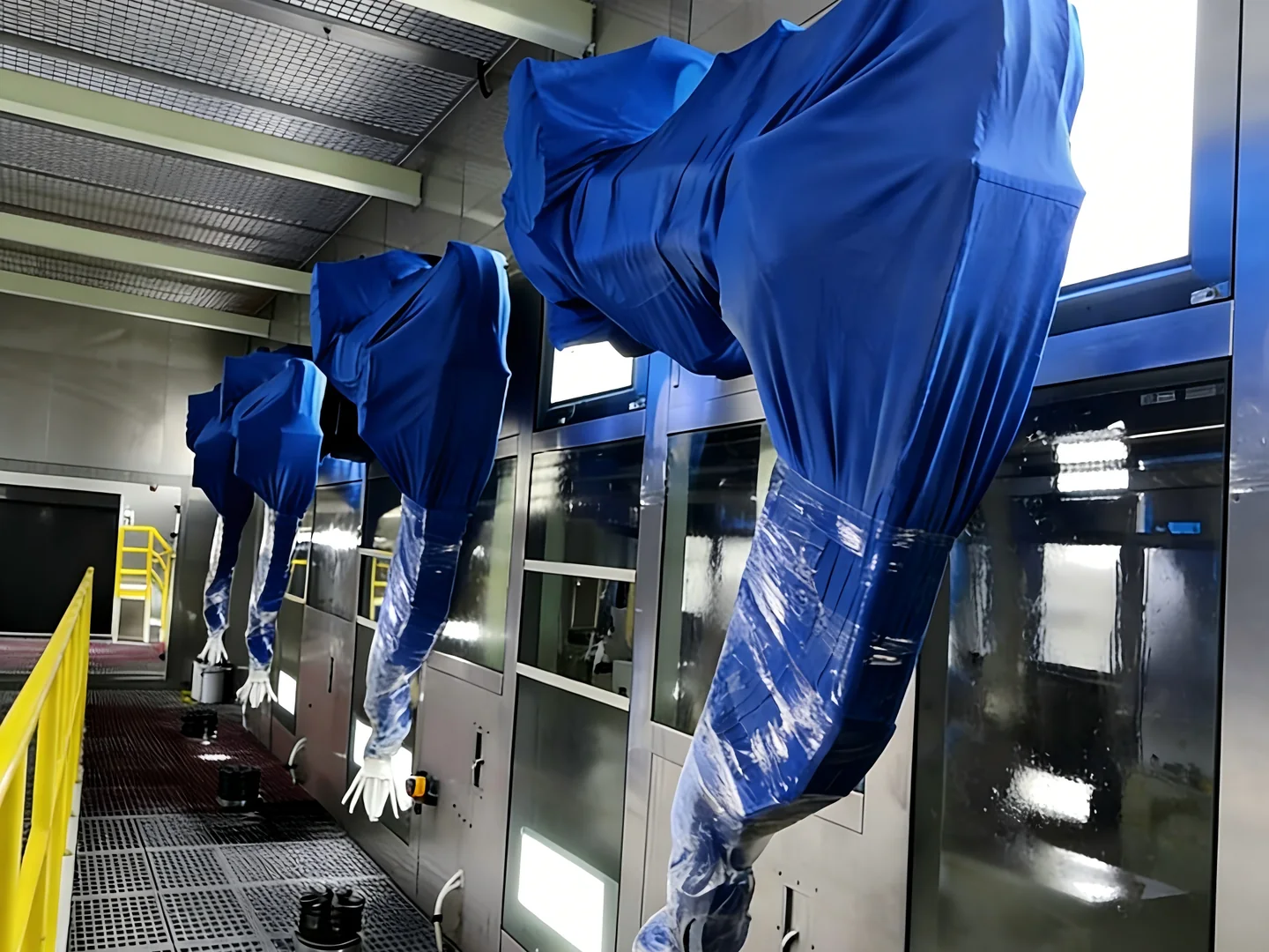 喷涂机器人防护服安装检查位置参考